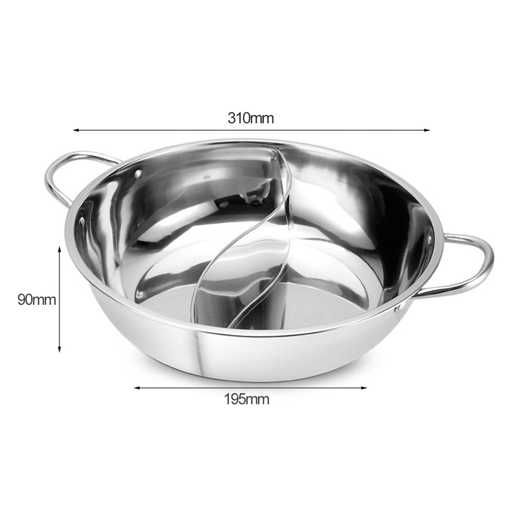 Maliben | Hot Pot Twin Split Stainless Steel Pan