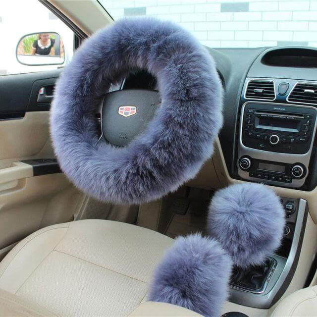 Maliben | Universal Plush Warm Steering Wheel Cover