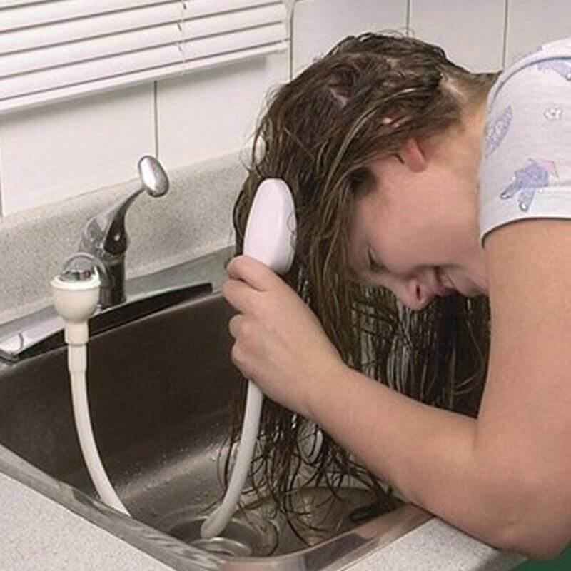 Maliben | Kitchen Bathroom Faucet Shower Head Spray With Extension Cord