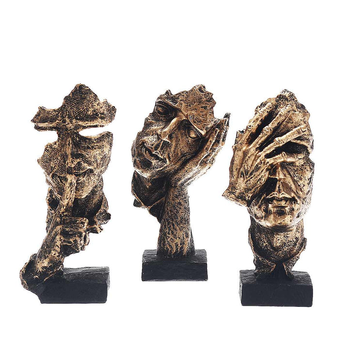 Maliben | Abstract Gold Sculpture "Nordicline" – Modern Scandinavian Decoration