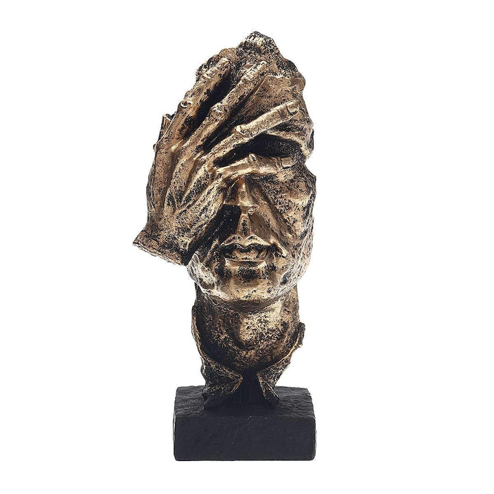 Maliben | Abstract Gold Sculpture "Nordicline" – Modern Scandinavian Decoration