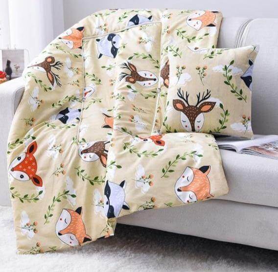 Maliben | 2In1 Colorful Cartoon Pillow Blanket