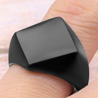 Maliben | Elegant Minimal Matte Square Ring