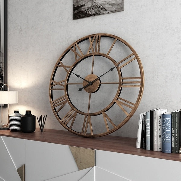 Maliben | 3D Large Roman Numerals Wall Clock Home