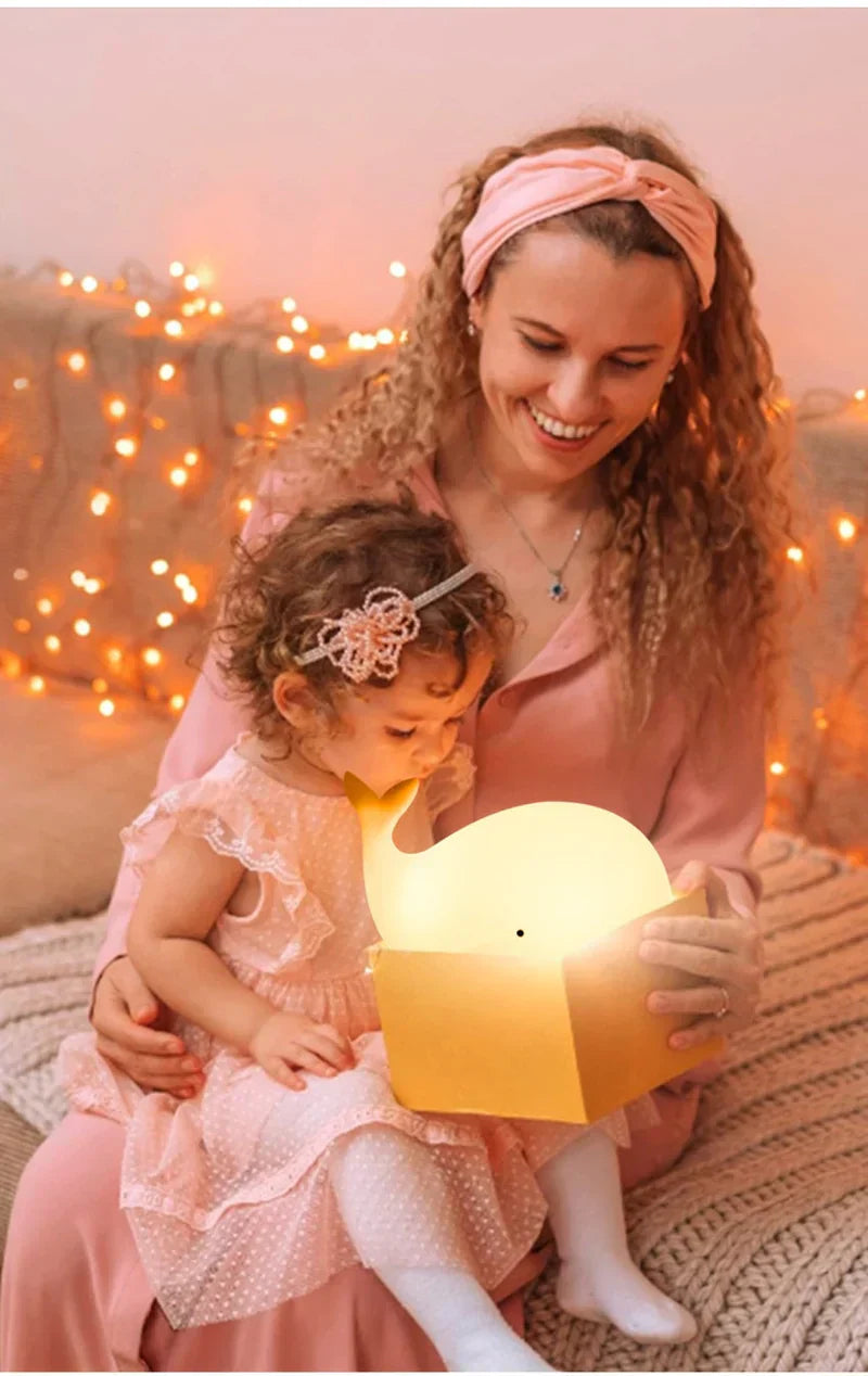 Maliben | Glowwhale Night Lamp - Magical Color Party For Children
