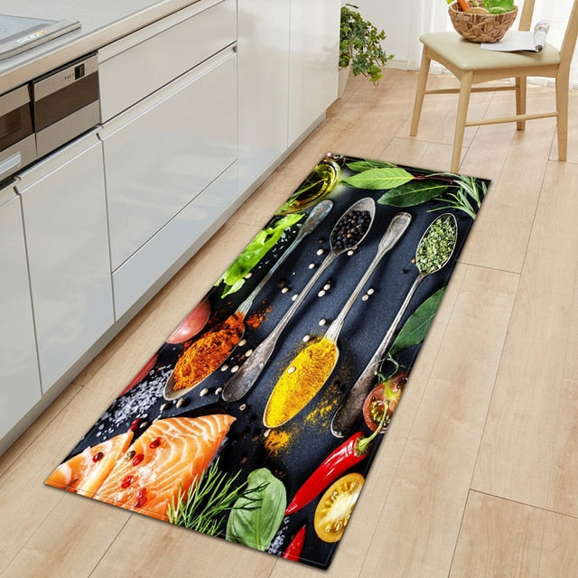 Maliben | Cookease Food-Themed Kitchen Mat | Non-Slip & Water-Repellent | ComFort Mat for Kitchen & Household