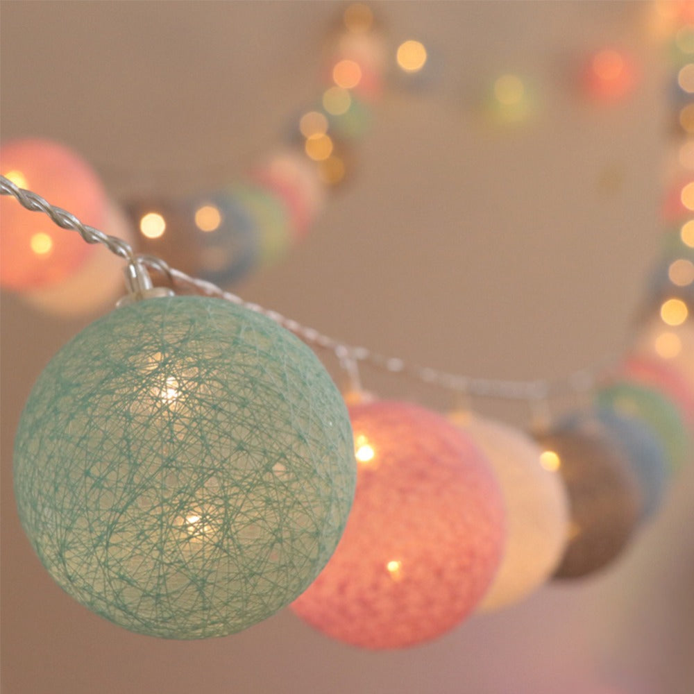 Maliben | Led Cotton Ball String Lights