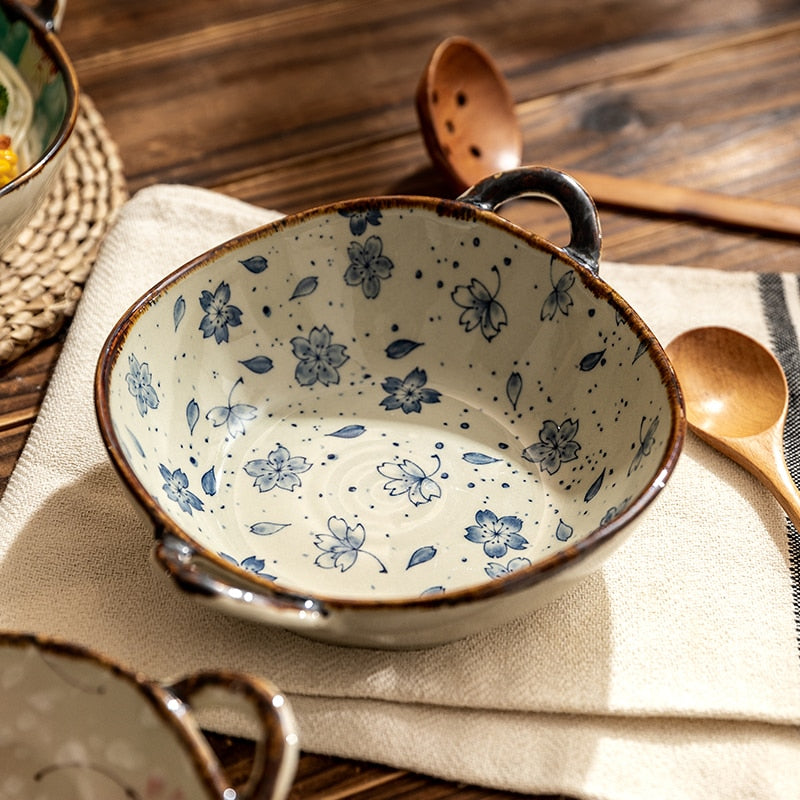 Maliben | Flora Ceramic Pasta Bowls