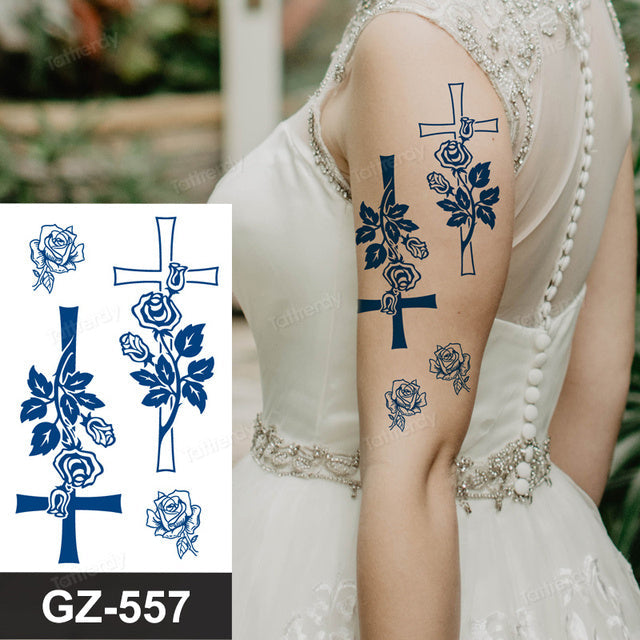 Maliben | Blooming Flower Orchid Semi-Permanent Temporary Tattoo