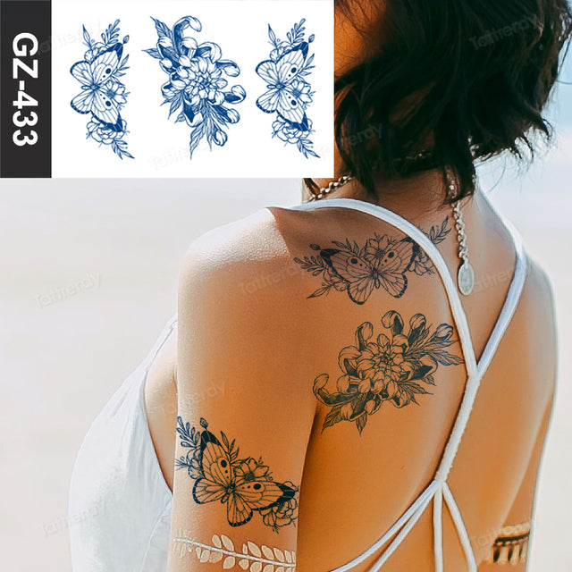 Maliben | Flower Sleeve Semi-Permanent Tattoo