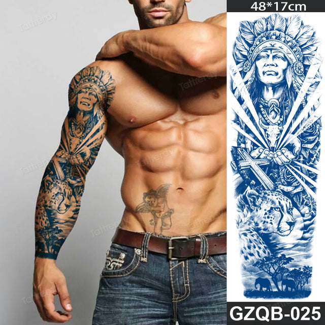 Maliben Full Sleeve Semi-Permanent Tattoo — 2-Week Wear