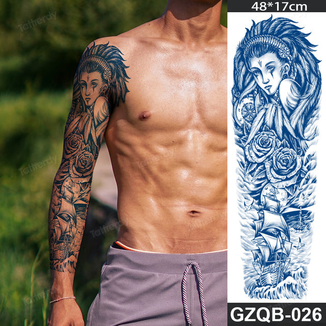 Maliben Full Sleeve Semi-Permanent Tattoo — 2-Week Wear