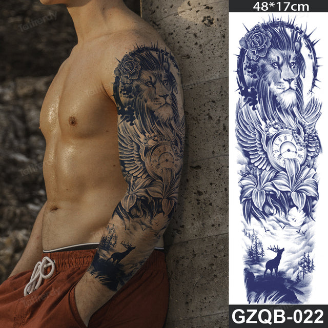 Maliben Full Sleeve Semi-Permanent Tattoo — 2-Week Wear