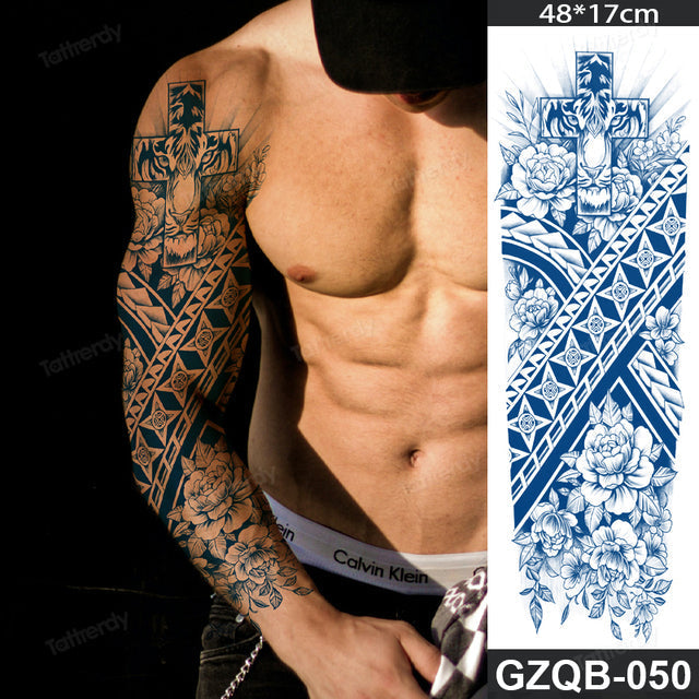 Maliben Full Sleeve Semi-Permanent Tattoo — 2-Week Wear
