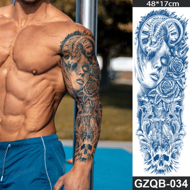 Maliben Full Sleeve Semi-Permanent Tattoo — 2-Week Wear