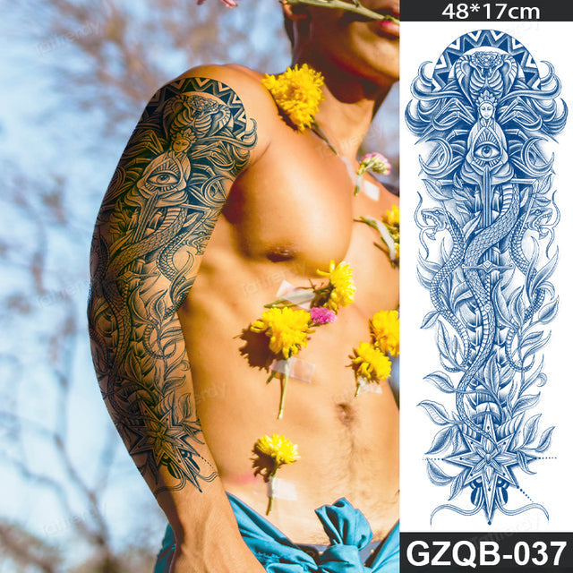 Maliben Full Sleeve Semi-Permanent Tattoo — 2-Week Wear