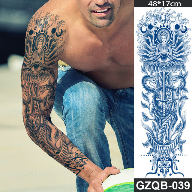 Maliben Full Sleeve Semi-Permanent Tattoo — 2-Week Wear
