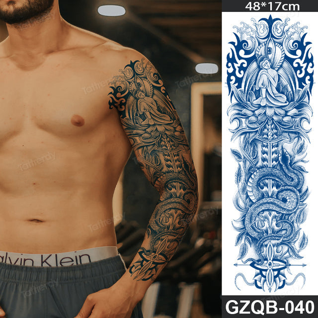 Maliben Full Sleeve Semi-Permanent Tattoo — 2-Week Wear