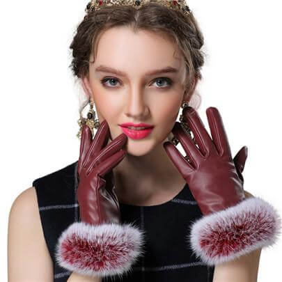 Maliben | Women Genuine Rabbit Fur Gloves