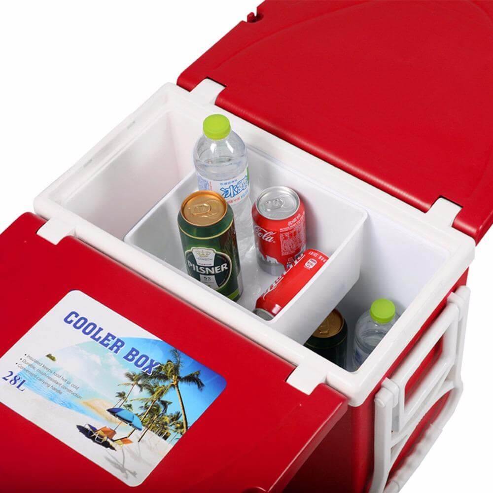 Maliben | Multi Function Foldable Rolling Cooler Box Picnic Camping Outdoor Furniture Set