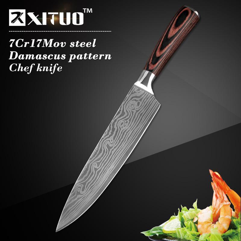 Maliben | Japanese Chef Knife Set Professional Ikasu High Carbon Steel Damascus