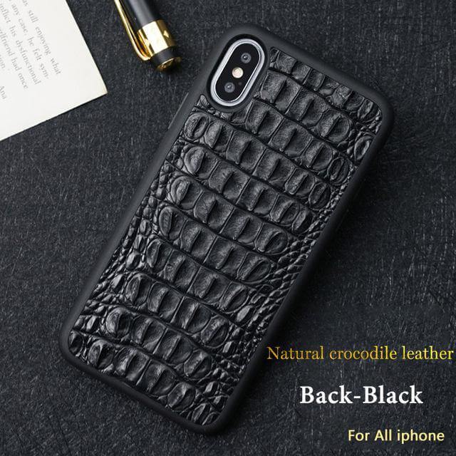 Maliben | Real Handmade Crocodile Tail Back Abdomen Leather Iphone Case