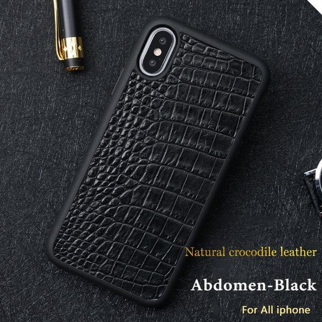 Maliben | Real Handmade Crocodile Tail Back Abdomen Leather Iphone Case
