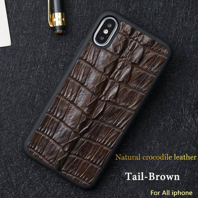 Maliben | Real Handmade Crocodile Tail Back Abdomen Leather Iphone Case