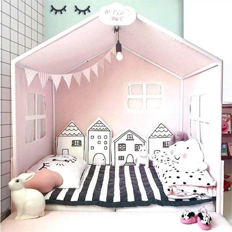 Maliben | New Combination Cotton Crib Crocodile/House Pillow For Baby