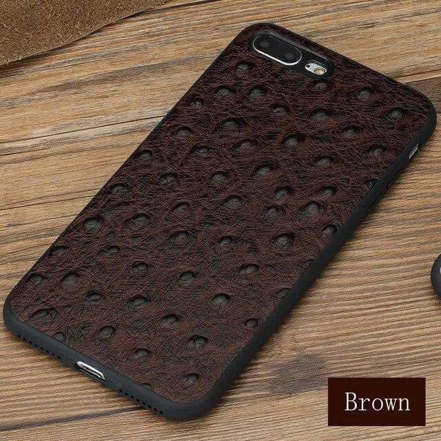 Maliben | Genuine Leather Ostrich Skin Texture Iphone Cases