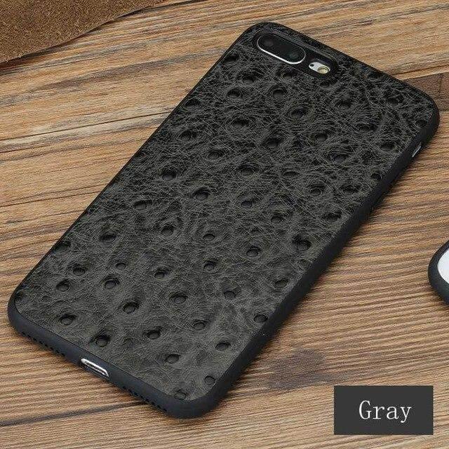 Maliben | Genuine Leather Ostrich Skin Texture Iphone Cases