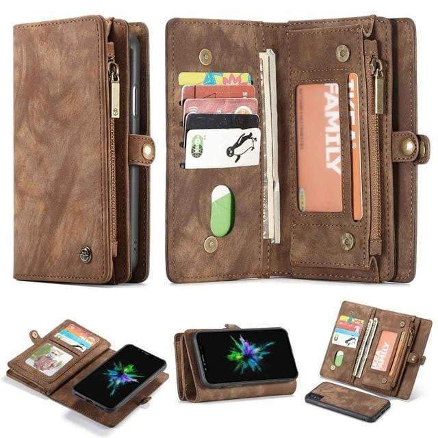 Maliben | Detachable Genuine Leather Magnetic Flip Cover Phone Case