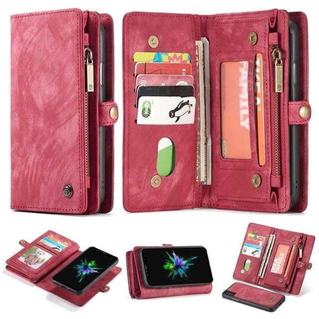 Maliben | Detachable Genuine Leather Magnetic Flip Cover Phone Case