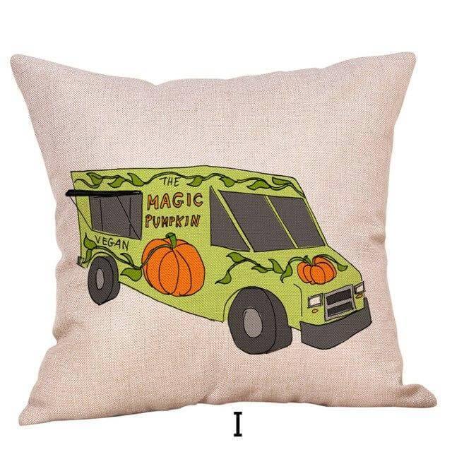 Maliben | Pumpkin Truck Halloween Fall Pillow Cases
