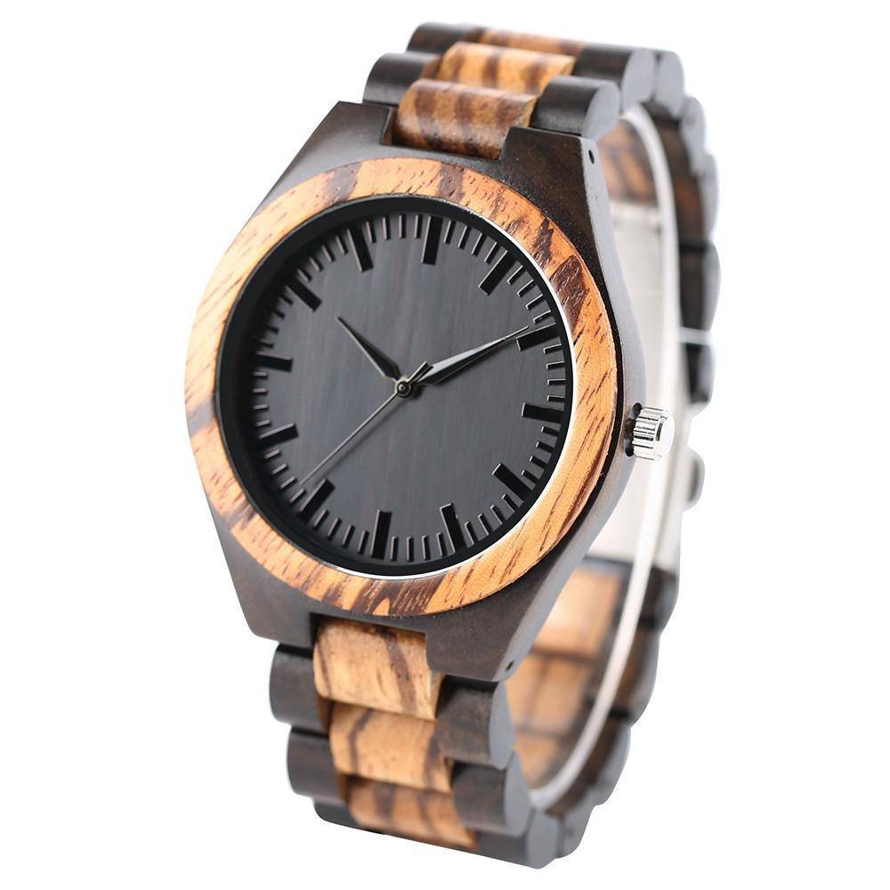 Maliben | Bamboo Wooden Watch - Natural Wood Bracelet, Quartz