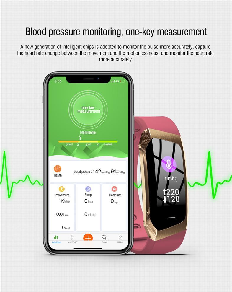 Maliben | Fitband Smart Watch Waterproof Blood Pressure Oxygen Heart Rate Monitor Sport Bracelet