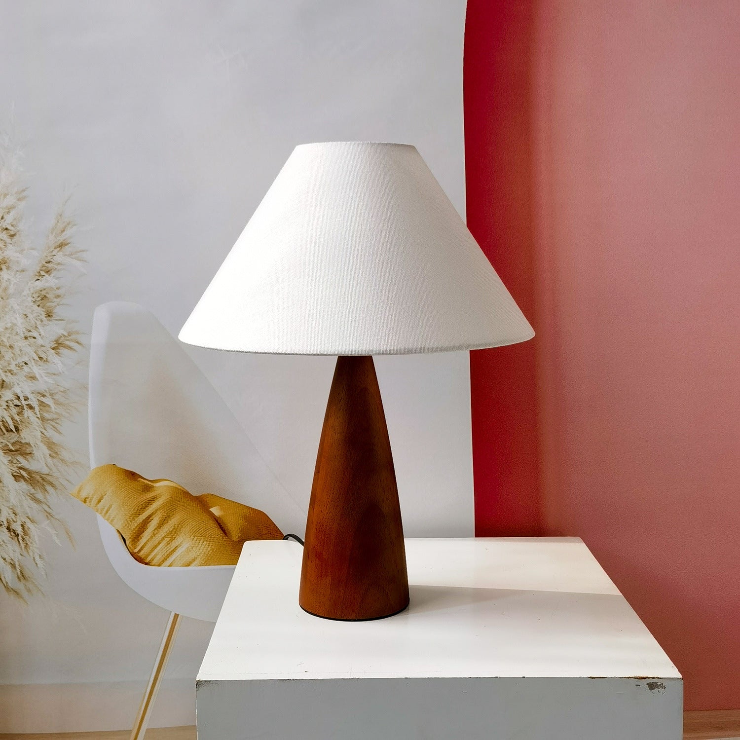 Maliben | Heritageglow Lamp – Classic Wooden Table Lamp