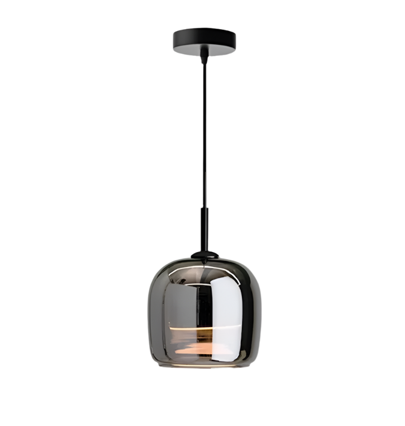 Maliben | Nordic Black Glass Pendant Light Fixture - Modern Hanging Lamp For Kitchen Island & Dining Room