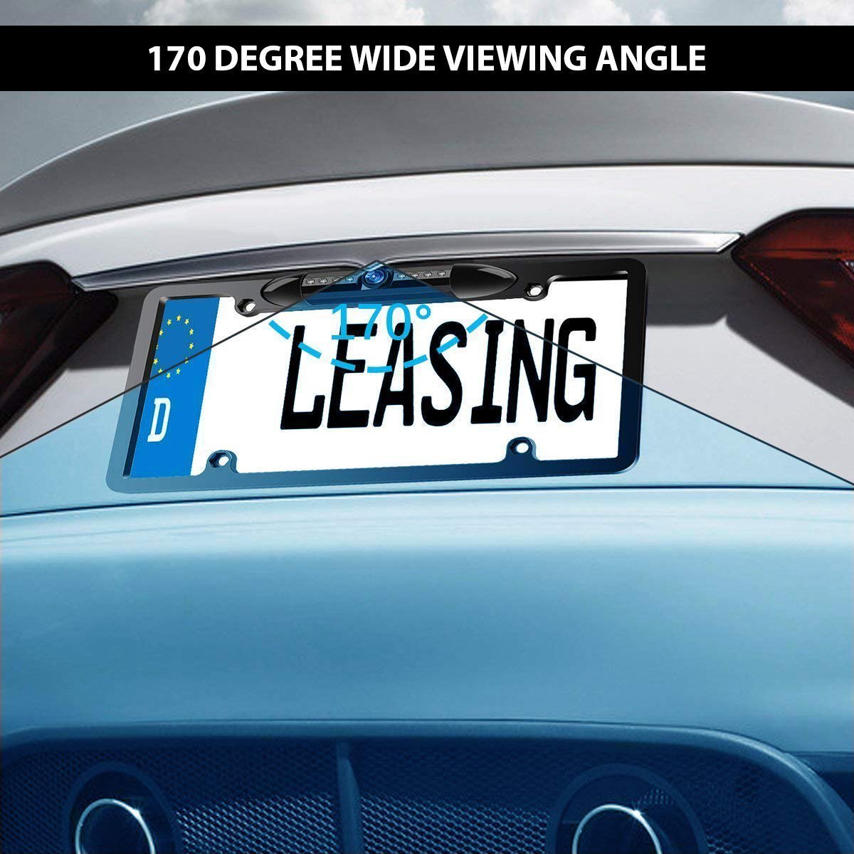 Maliben | 170° Camera License Plate Frame
