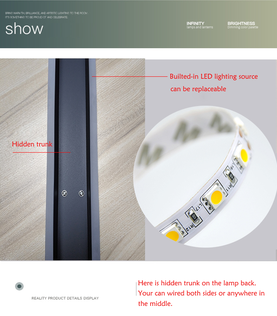 Maliben | Long Strip Led Elegant Wall Lamp