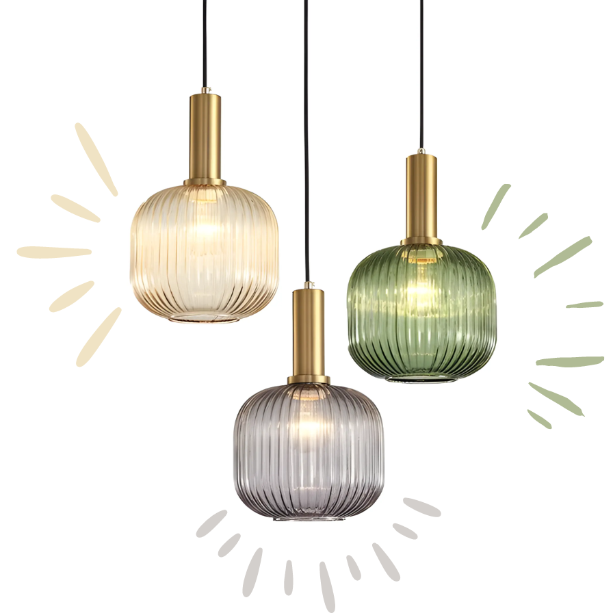 Maliben | Retro Glass Pendant Light - Colorvibe