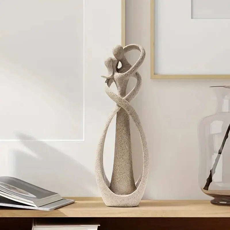 Maliben | Amavira Love Sculpture Resin | Symbol Of Affection & Harmony | Romantic Design | 26 Cm