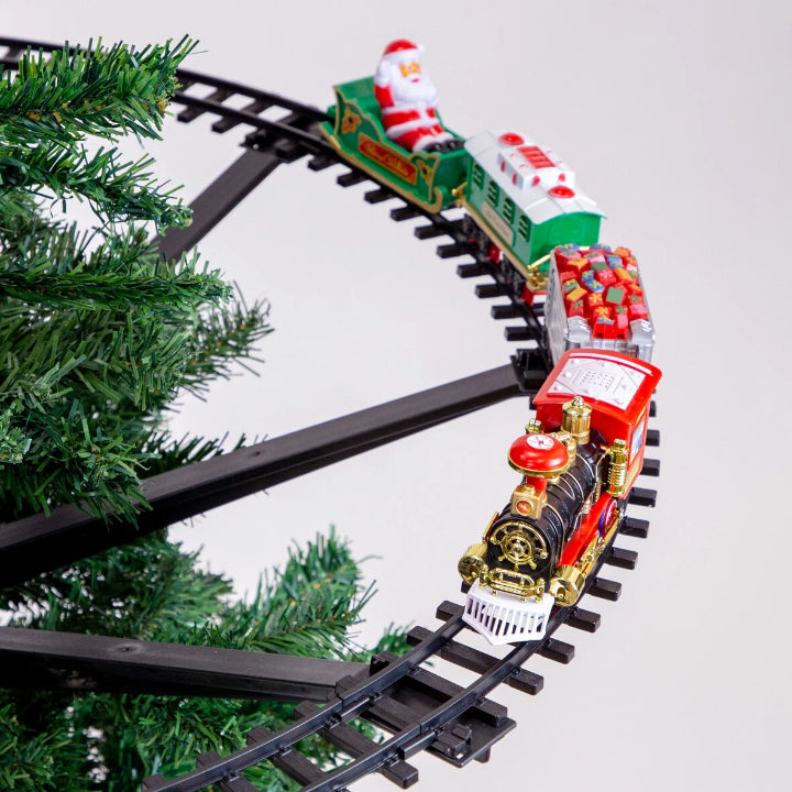 Maliben | Kerstexpress Tree Train – Riding Christmas Train With Light, Sound And Tree Holder