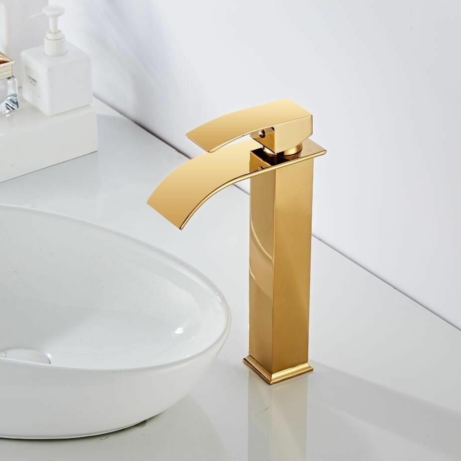 Maliben | Vanity faucet waterfall faucet brass vanity faucet mixer tap