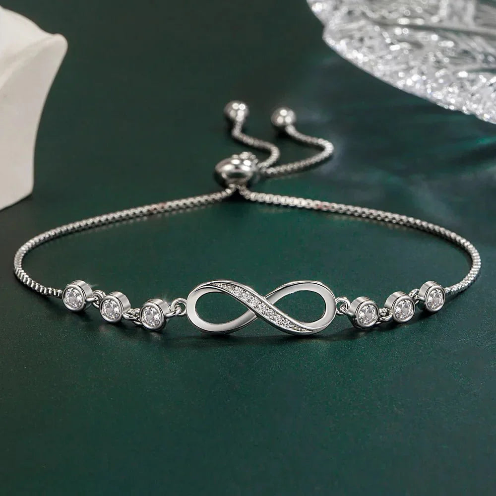 Maliben | S925 Infinity Diamond Love Bracelet