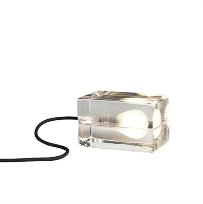 Maliben | Clarylume Glass Table Lamp | Glare-Free Led Light | Crystal Clear Design | For Bedroom, Office & Living Room