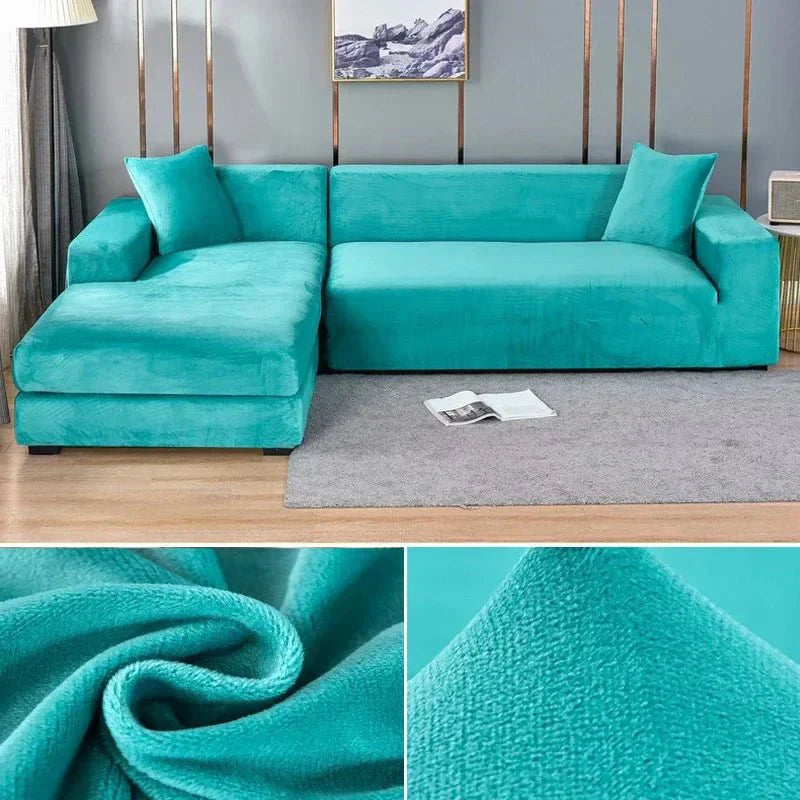 Maliben | Samtlux Velvet Sofa Cover – Elegant Stretch Fit for Luxurious Comfort and Protection