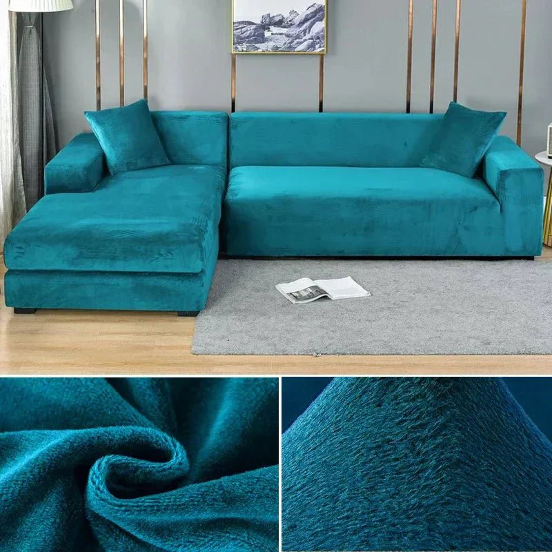 Maliben | Samtlux Velvet Sofa Cover – Elegant Stretch Fit for Luxurious Comfort and Protection
