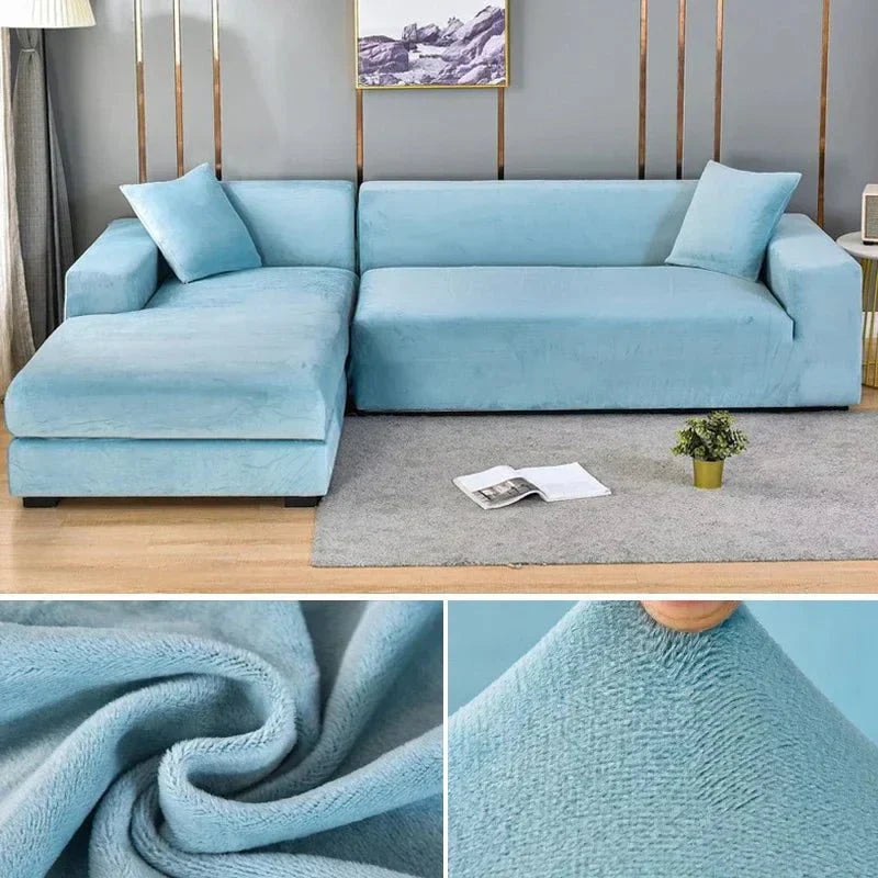 Maliben | Samtlux Velvet Sofa Cover – Elegant Stretch Fit for Luxurious Comfort and Protection