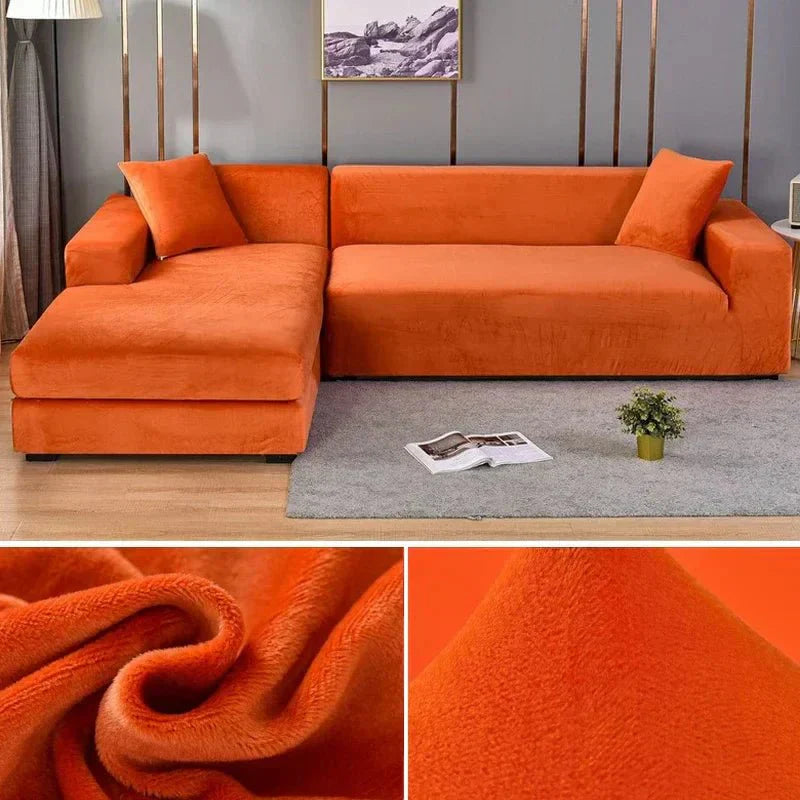 Maliben | Samtlux Velvet Sofa Cover – Elegant Stretch Fit for Luxurious Comfort and Protection